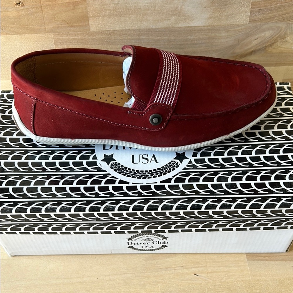 Driver Club USA Kids Morgan Ave Rust Nobuck Leather Loafers Size 2 RDC51-RUSTNO